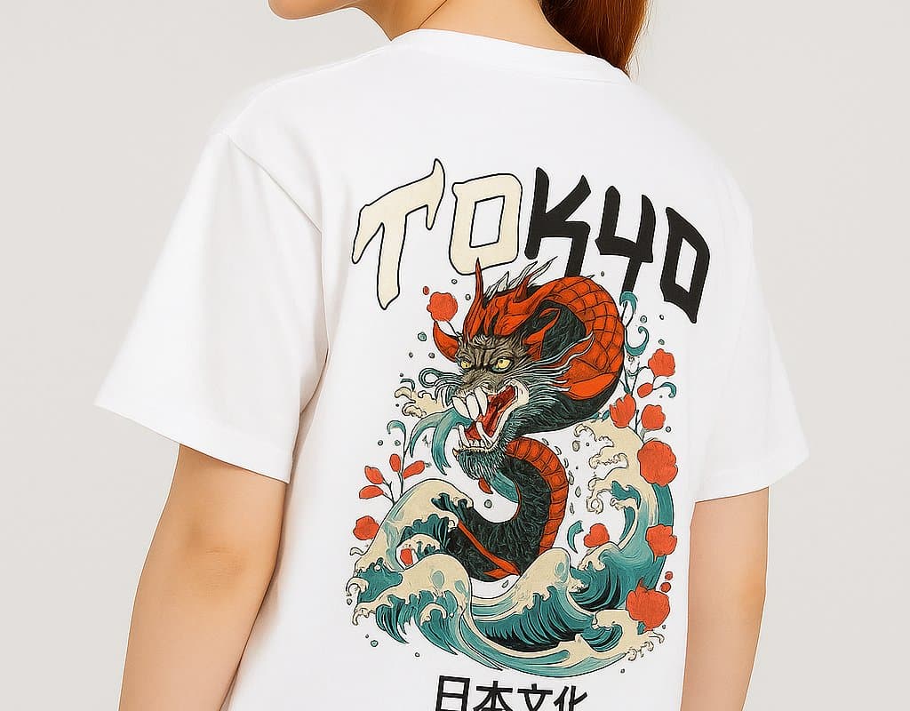Tokyo Dragon Wave T-Shirt - Image 3
