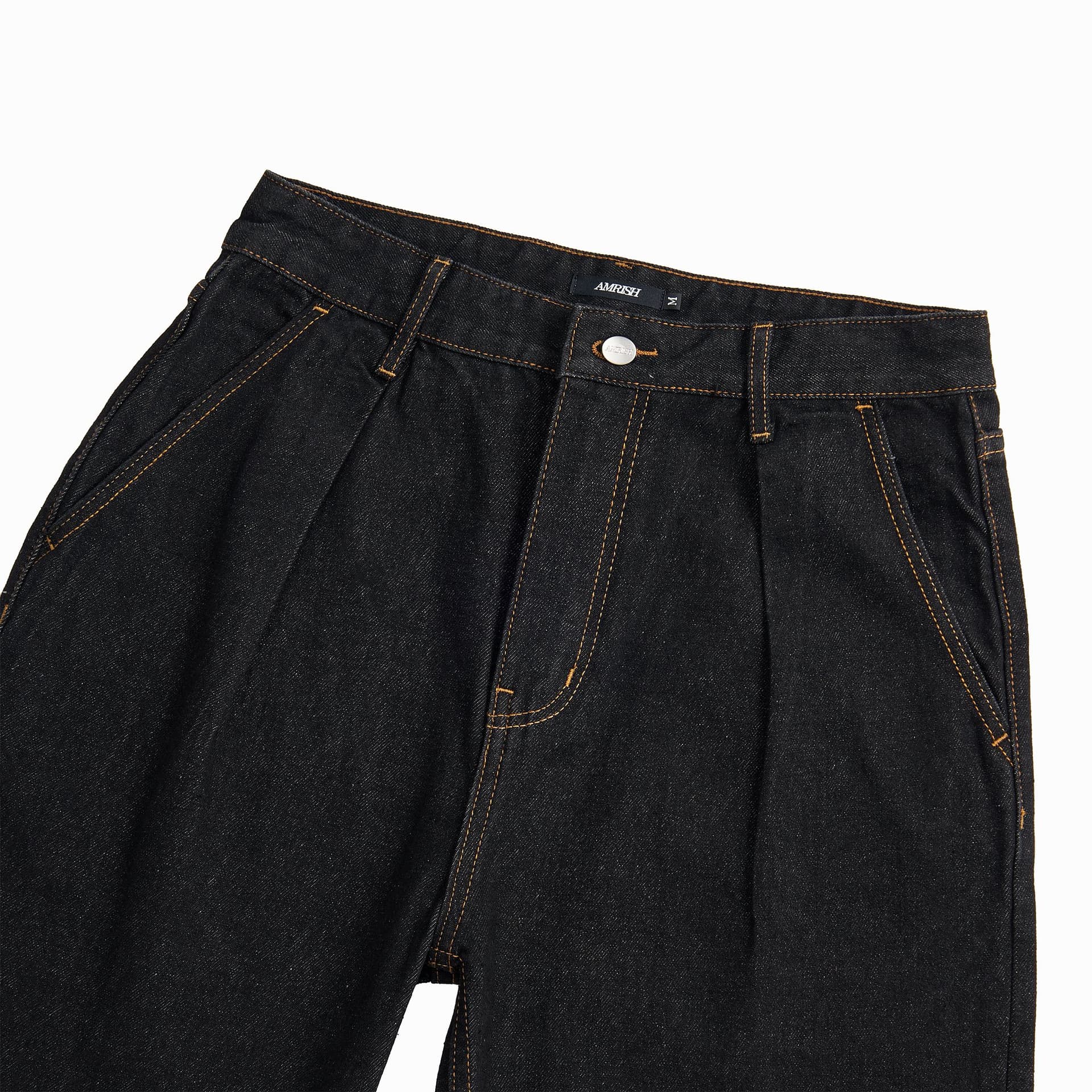 PLEATED WIDE DENIM JEANS - Image 5